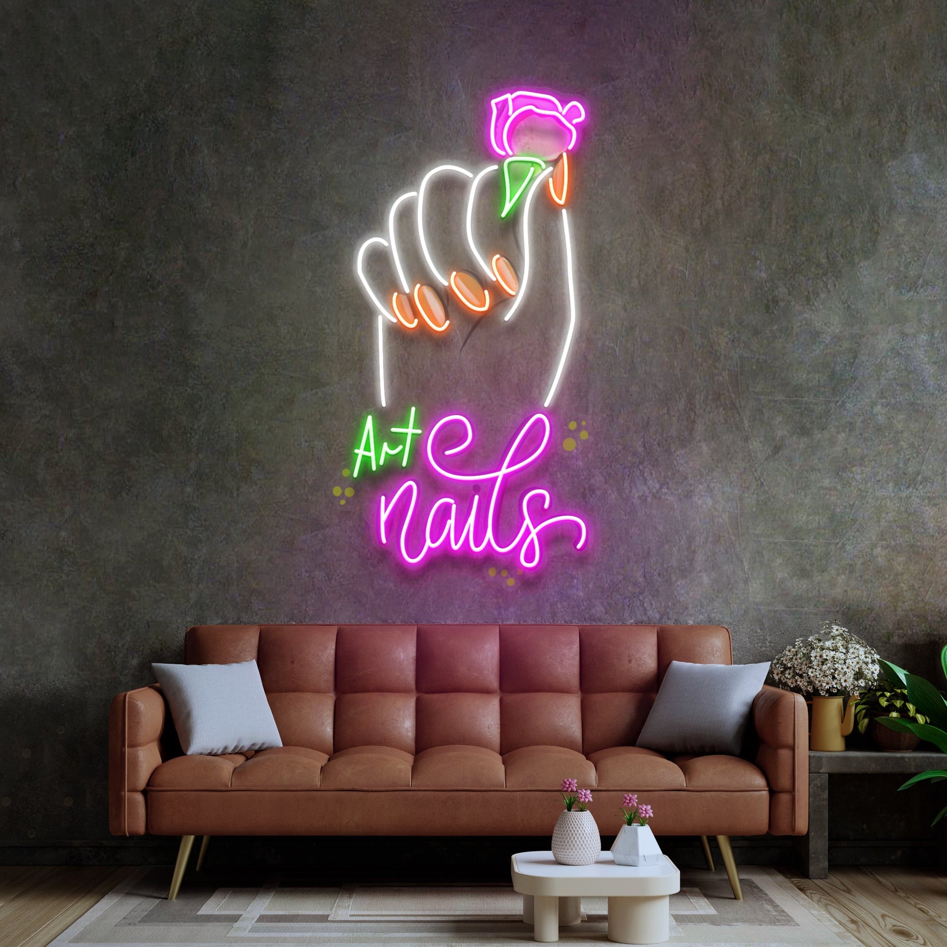 Art Nail LED Neon Sign Light Pop Art - Neonzastudio