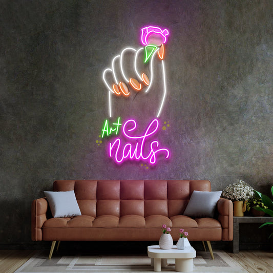 Neon rose aesthetic | Art Board Print
