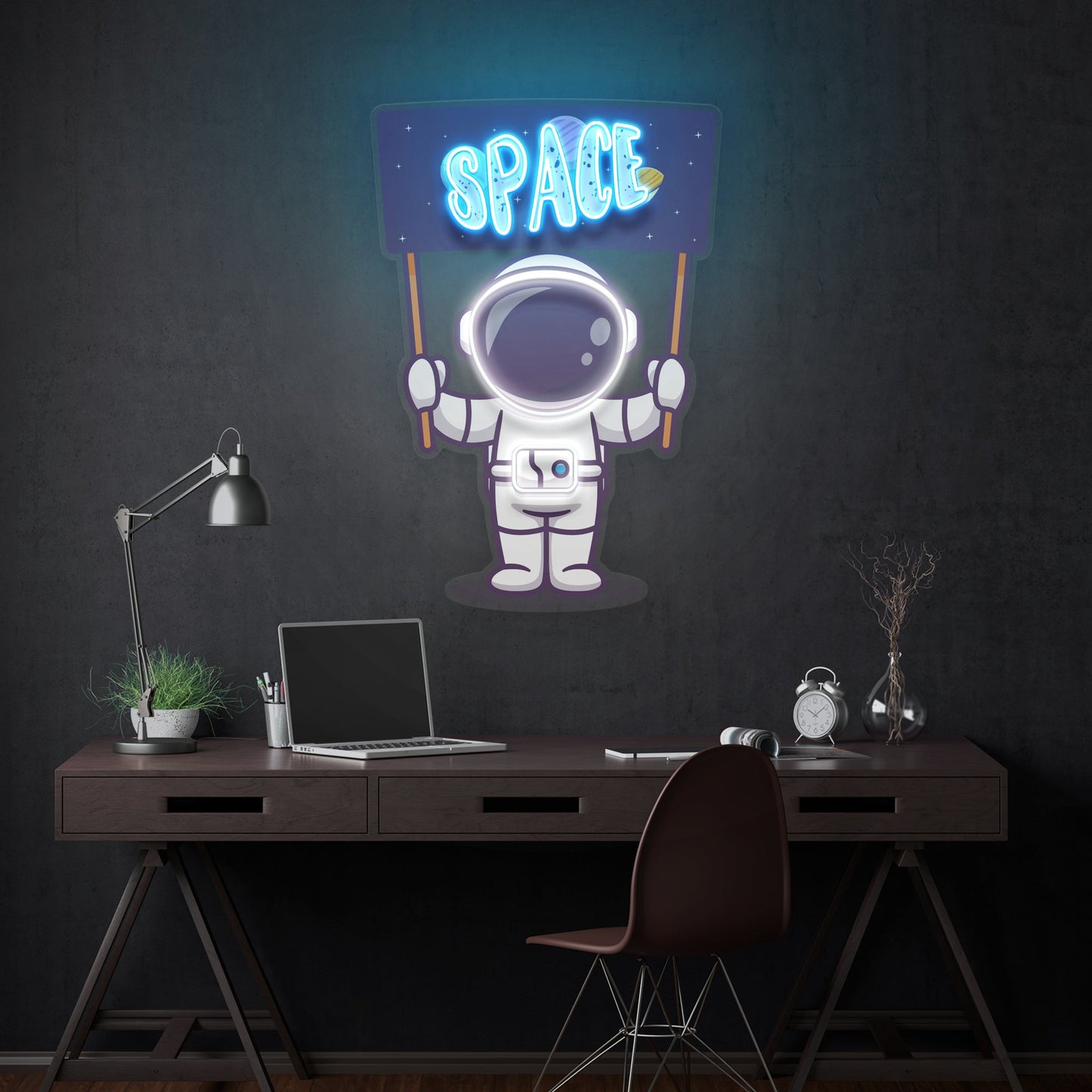 Astronaut Board Artwork Led Neon Sign Light