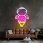 Astronaut Cream Space Led Neon Acrylic Artwork - Neonzastudio