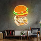 Astronaut and Burger Led Neon Acrylic Artwork - Neonzastudio