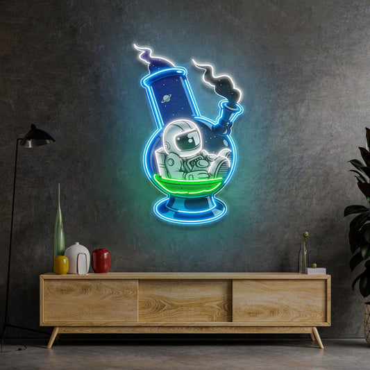 Astronaut Bong Led Neon Acrylic Artwork - Neonzastudio