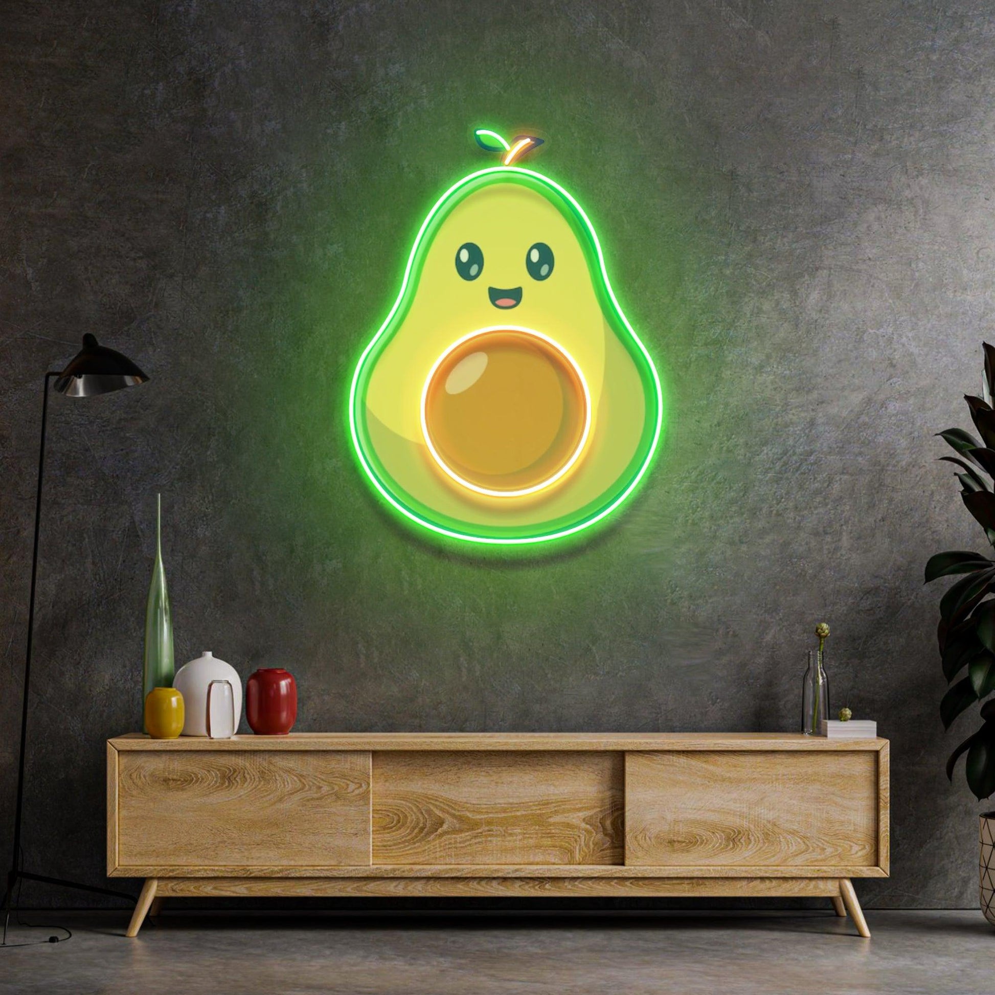 Avocado Baby Led Neon Acrylic Artwork - Neonzastudio