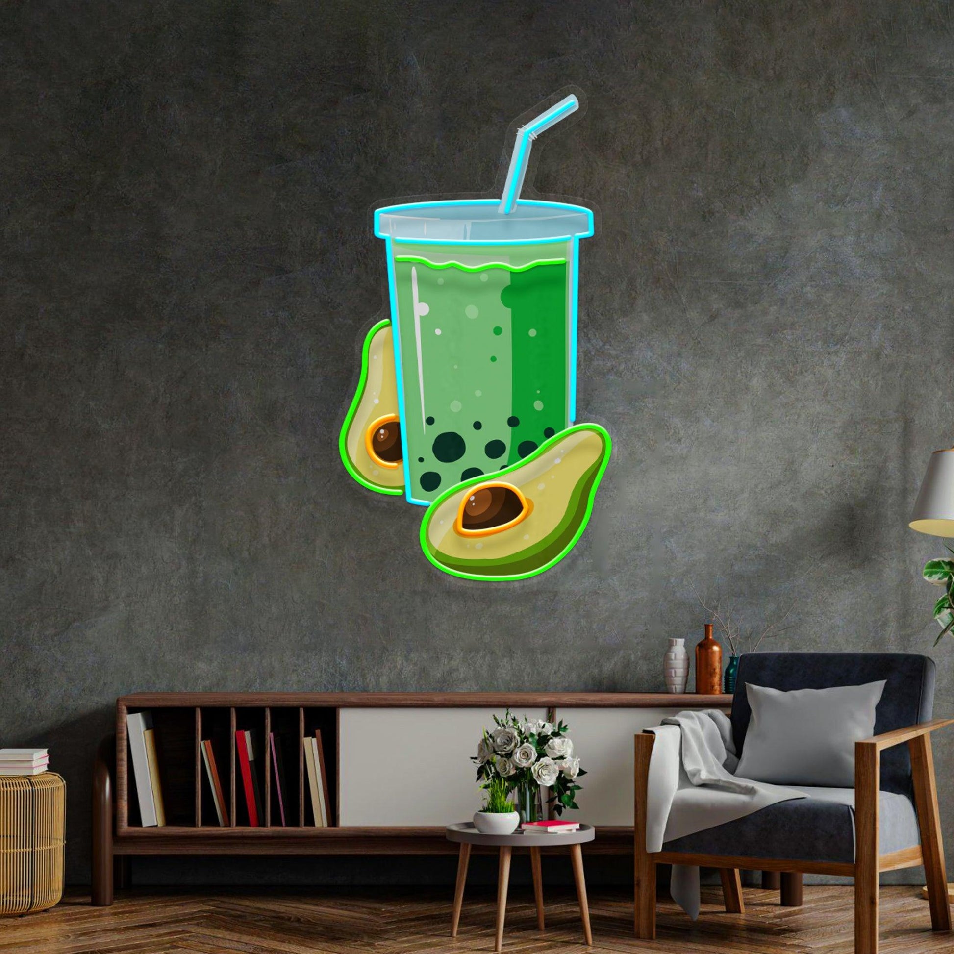 Avocado Smoothie Led Neon Acrylic Artwork - Neonzastudio