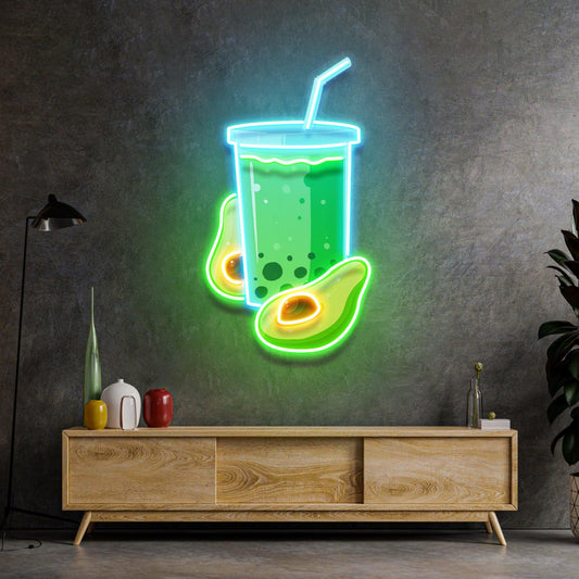 Avocado Smoothie Led Neon Acrylic Artwork - Neonzastudio