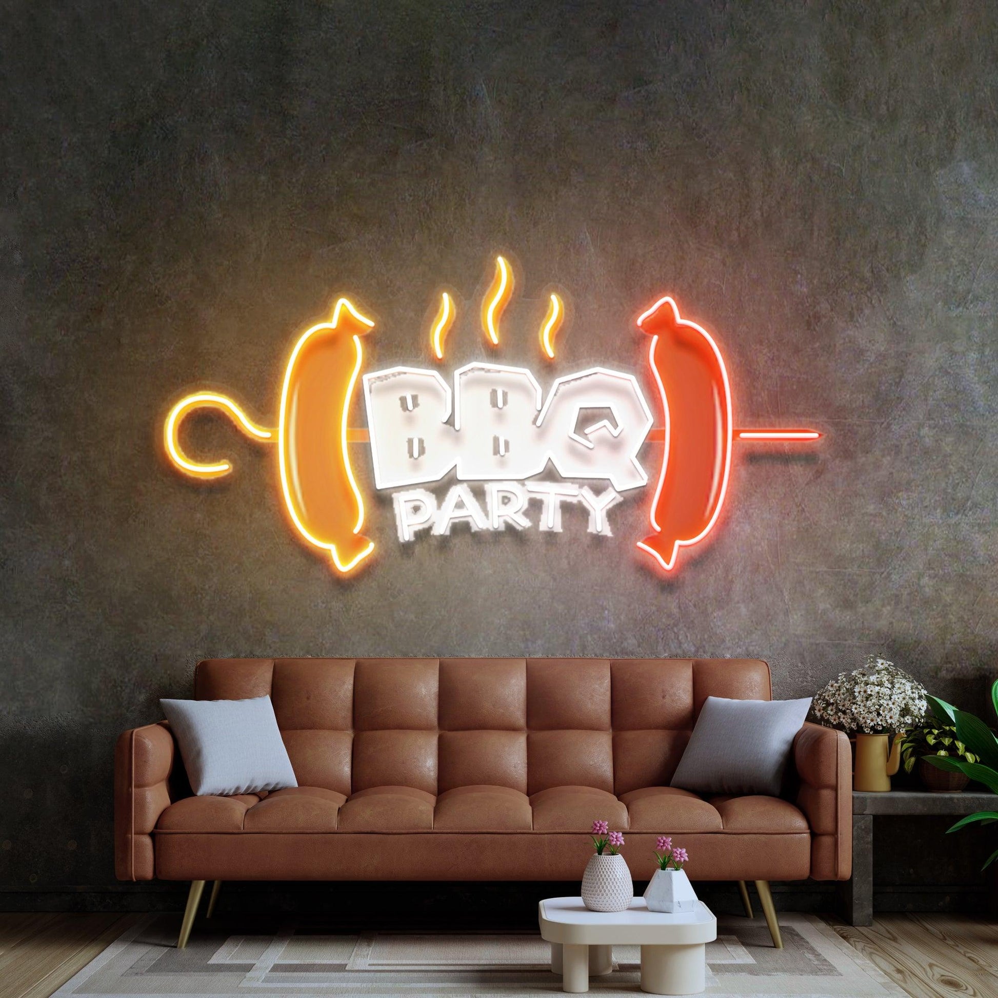 BBQ Party Led Neon Acrylic Artwork - Neonzastudio