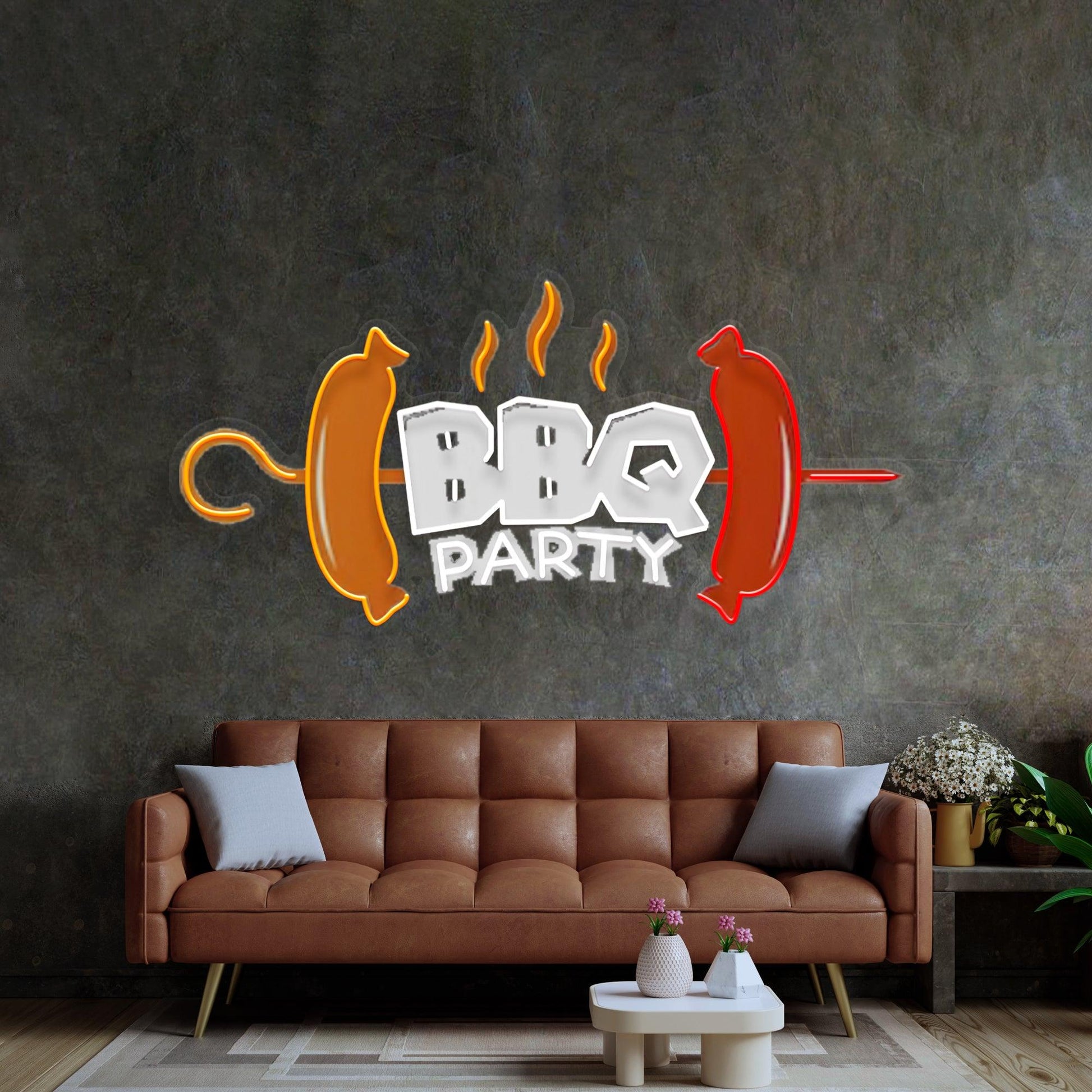 BBQ Party Led Neon Acrylic Artwork - Neonzastudio