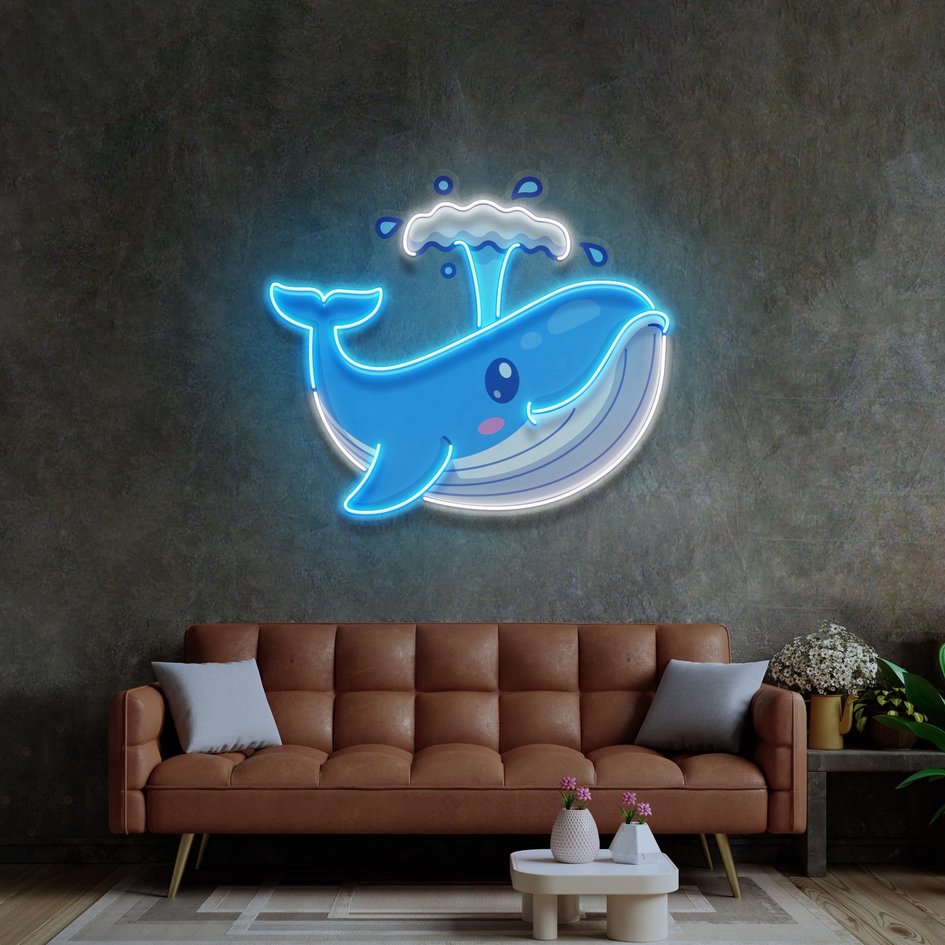 Baby Whale Spout LED Neon Sign Light Pop Art - Neonzastudio