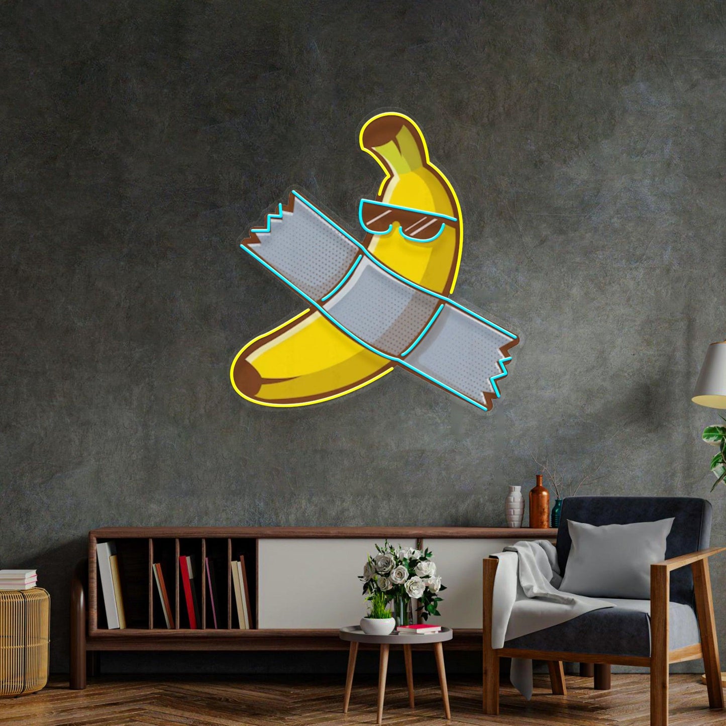 Banana Chilling Led Neon Acrylic Artwork - Neonzastudio