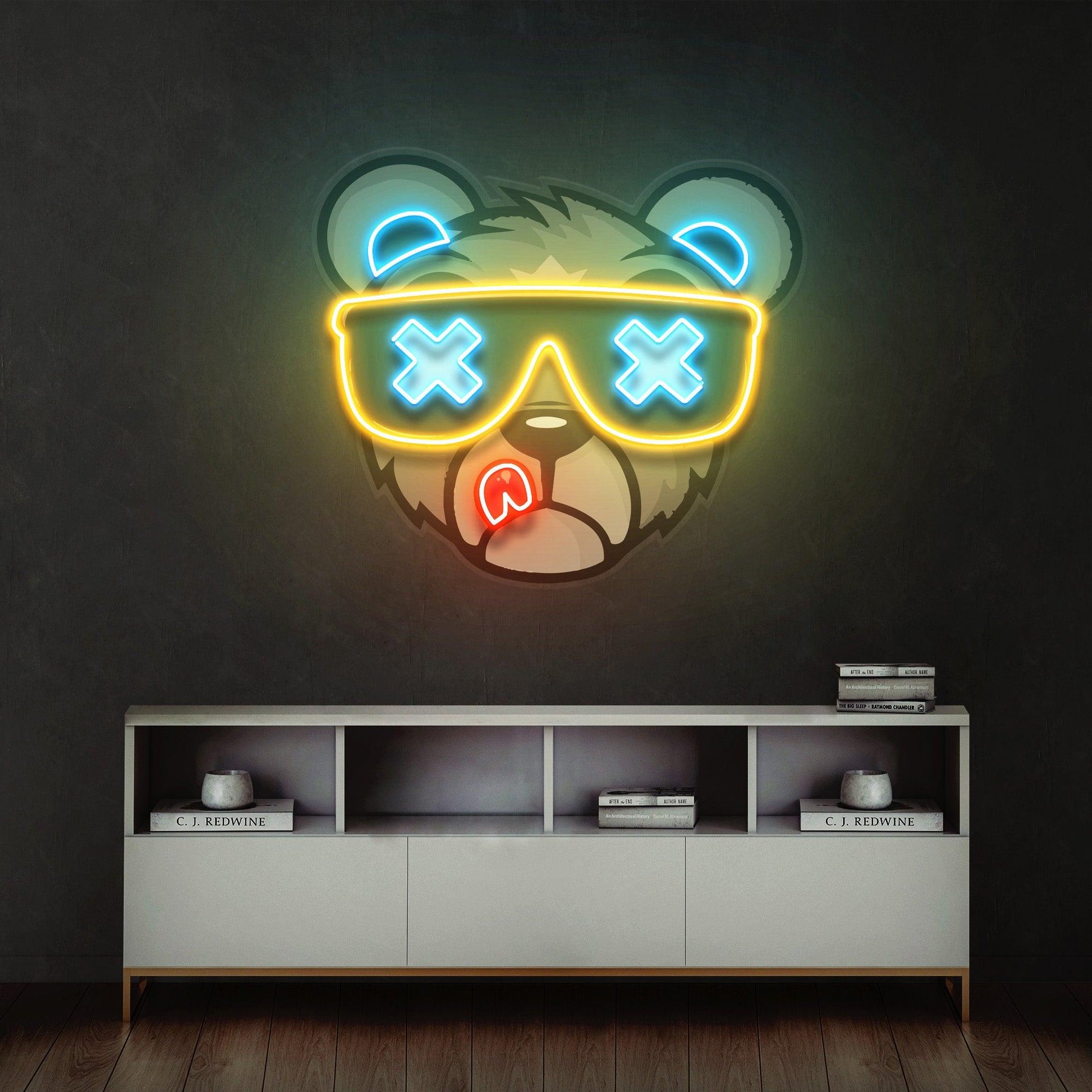 Bear Led Neon Acrylic Artwork - Neonzastudio