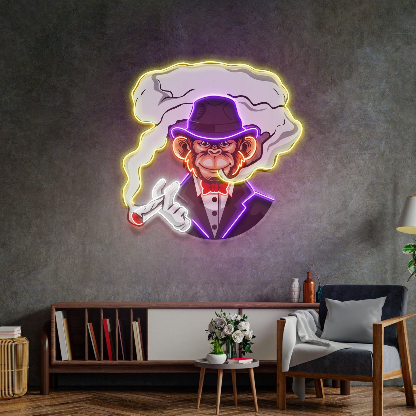 Boss Monkey LED Neon Sign Light Pop Art - Neonzastudio
