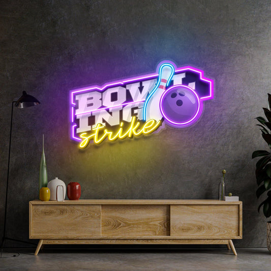 Bowling Strike LED Neon Sign Light Pop Art - Neonzastudio