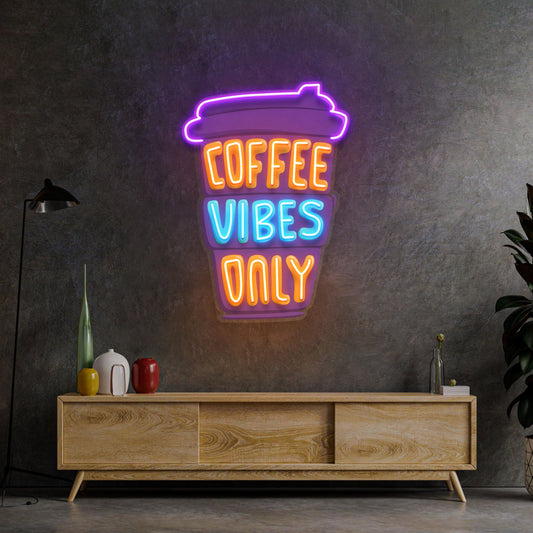 Coffee Vibes Only LED Neon Sign Light Pop Art - Neonzastudio