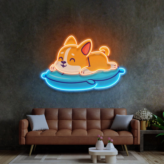 Cute Cat Chilling LED Neon Sign Light Pop Art - Neonzastudio