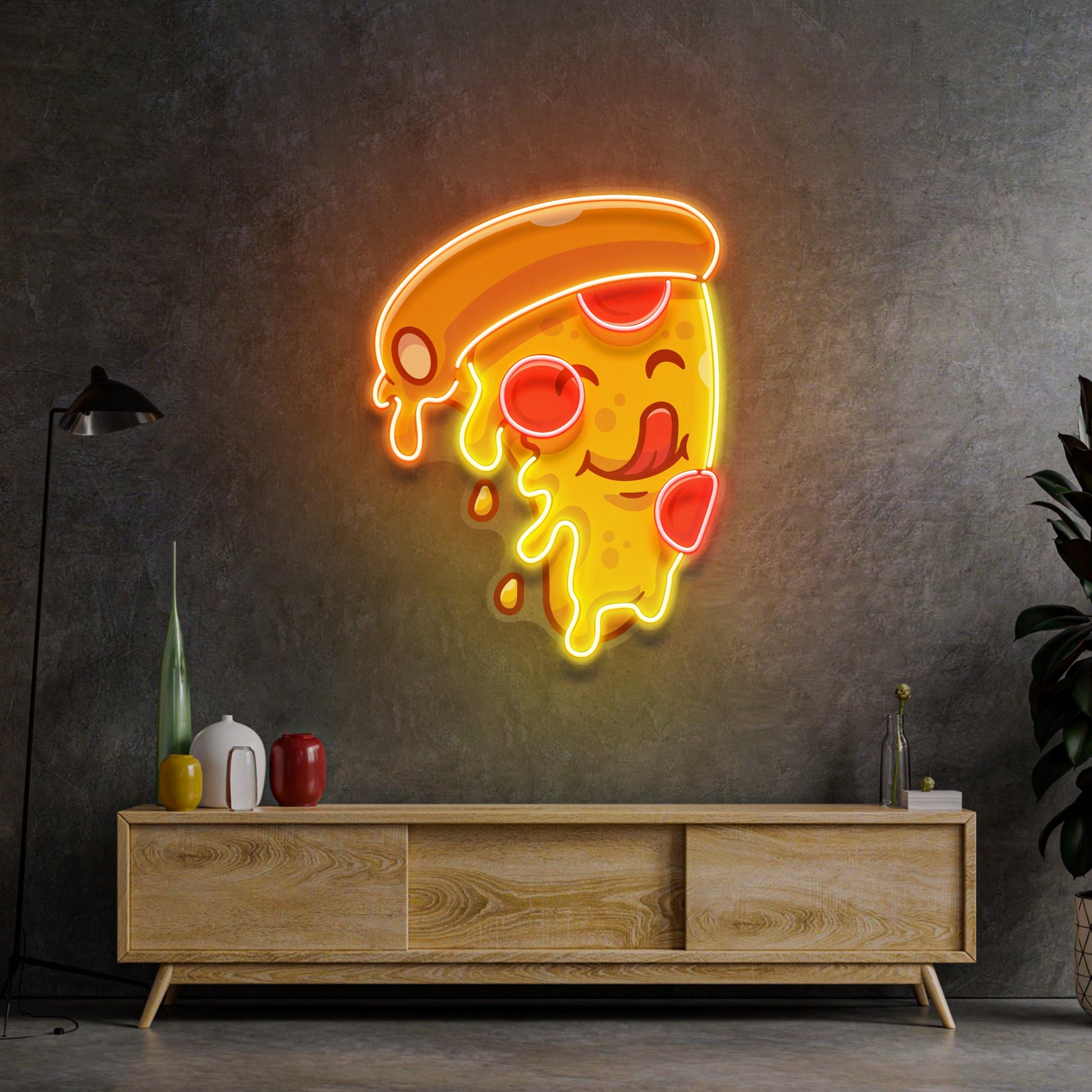 Cute Slice Pizza LED Neon Sign Light Pop Art - Neonzastudio