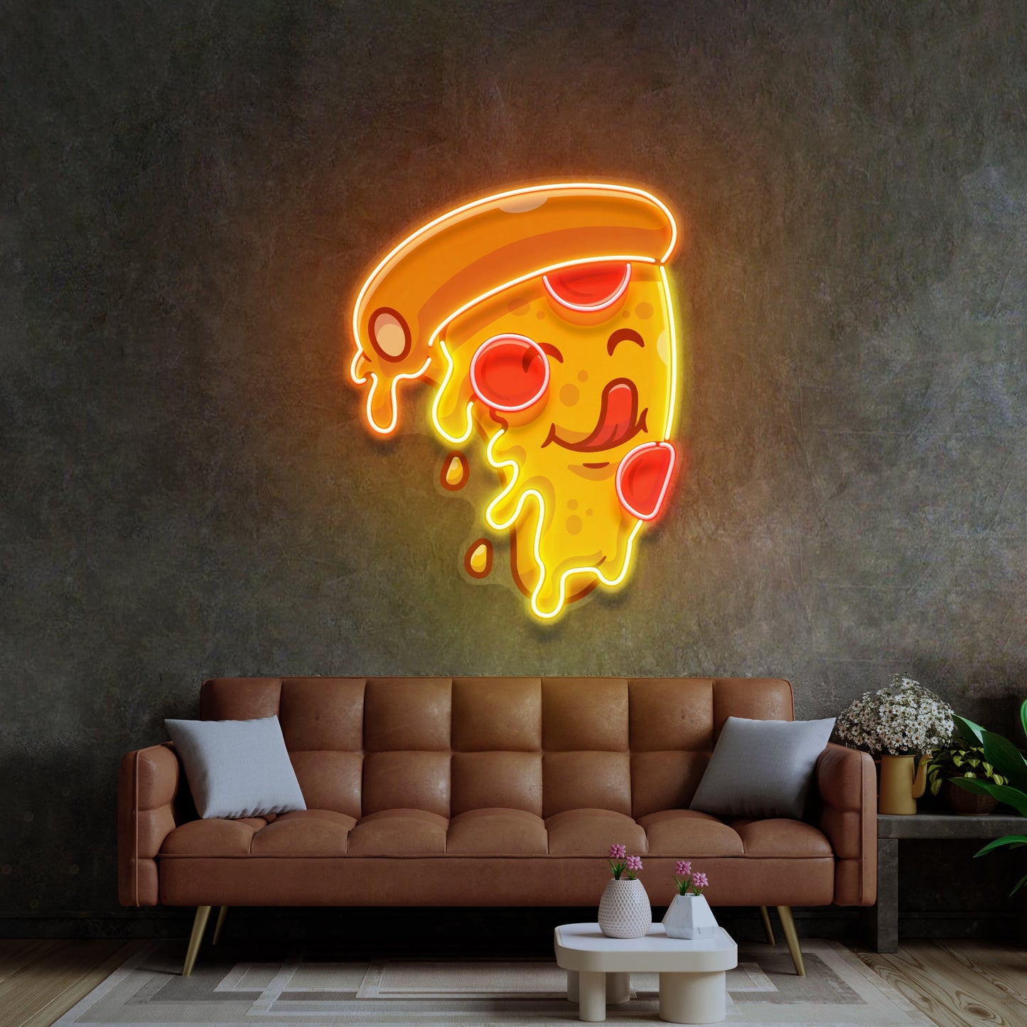 Cute Slice Pizza LED Neon Sign Light Pop Art - Neonzastudio