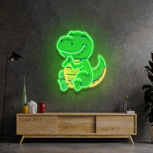 Dinosaur Clapping LED Neon Sign Light Pop Art - Neonzastudio