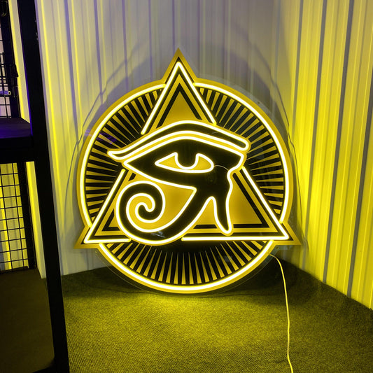 Horus Eye Led Neon Acrylic Artwork - Neonzastudio