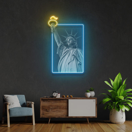 Liberty Enlightening the World Led Neon Acrylic Artwork - Neonzastudio