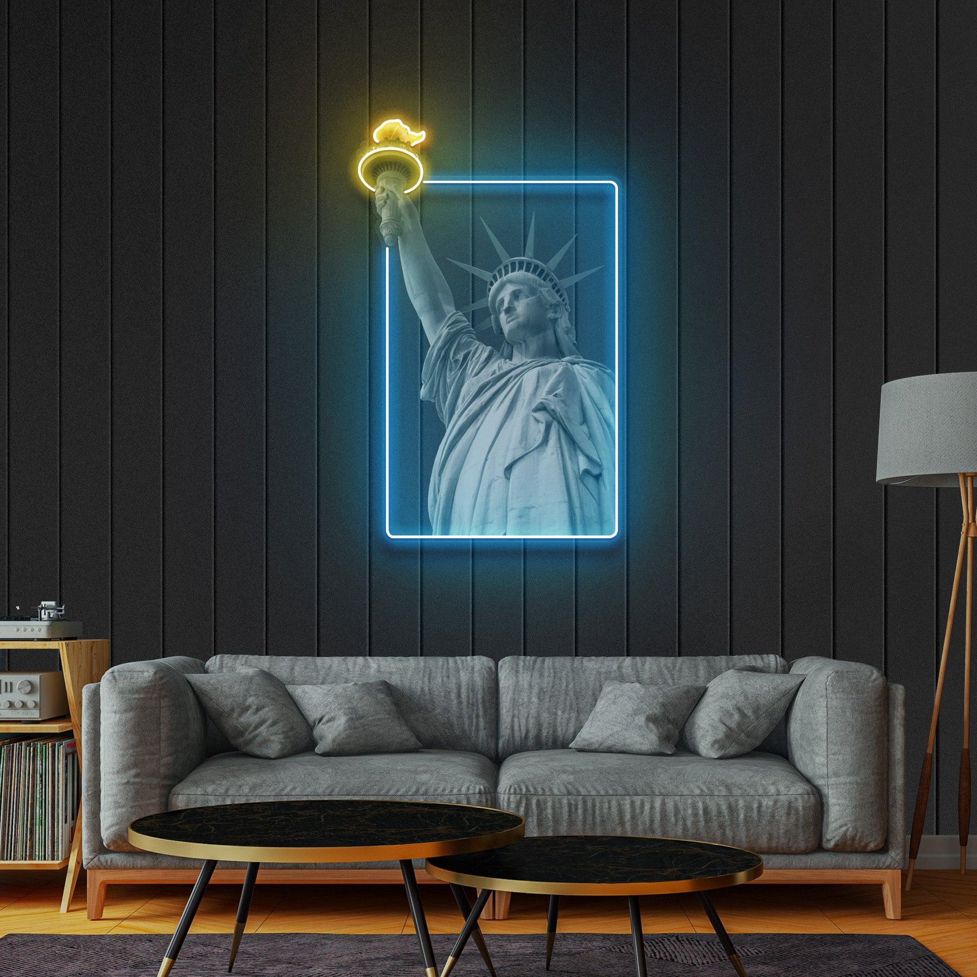 Liberty Enlightening the World Led Neon Acrylic Artwork - Neonzastudio