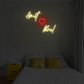 Customized Couple Neon Sign with Heart - Neonzastudio