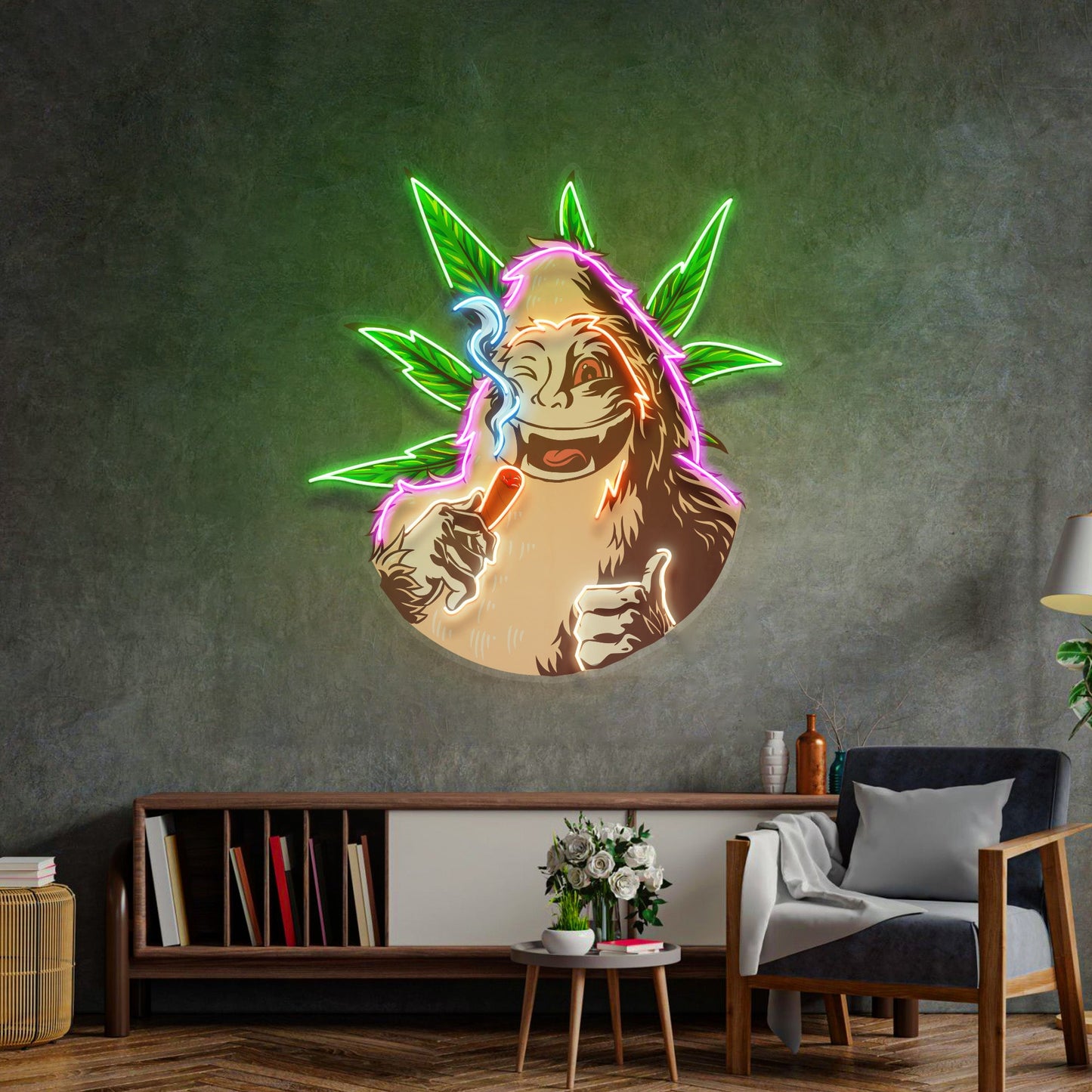 Monkey On Drugs LED Neon Sign Light Pop Art - Neonzastudio