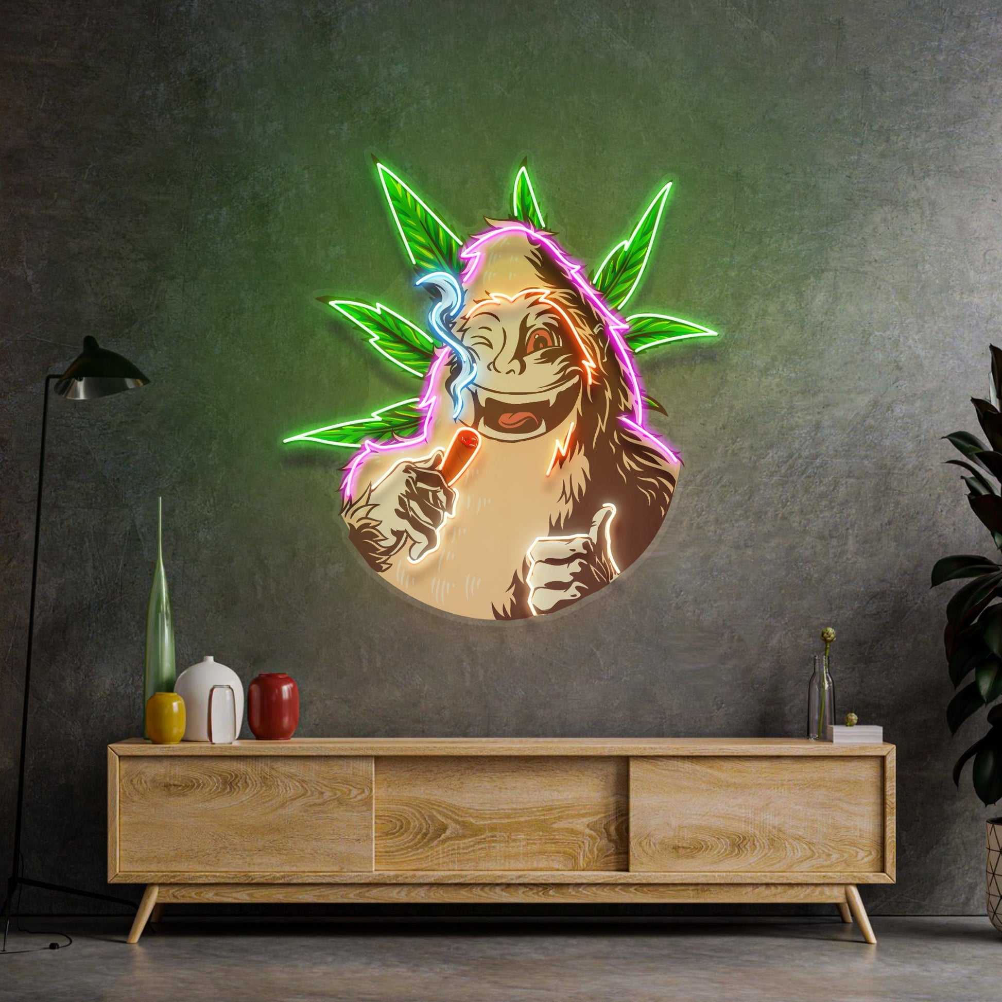 Monkey On Drugs LED Neon Sign Light Pop Art - Neonzastudio