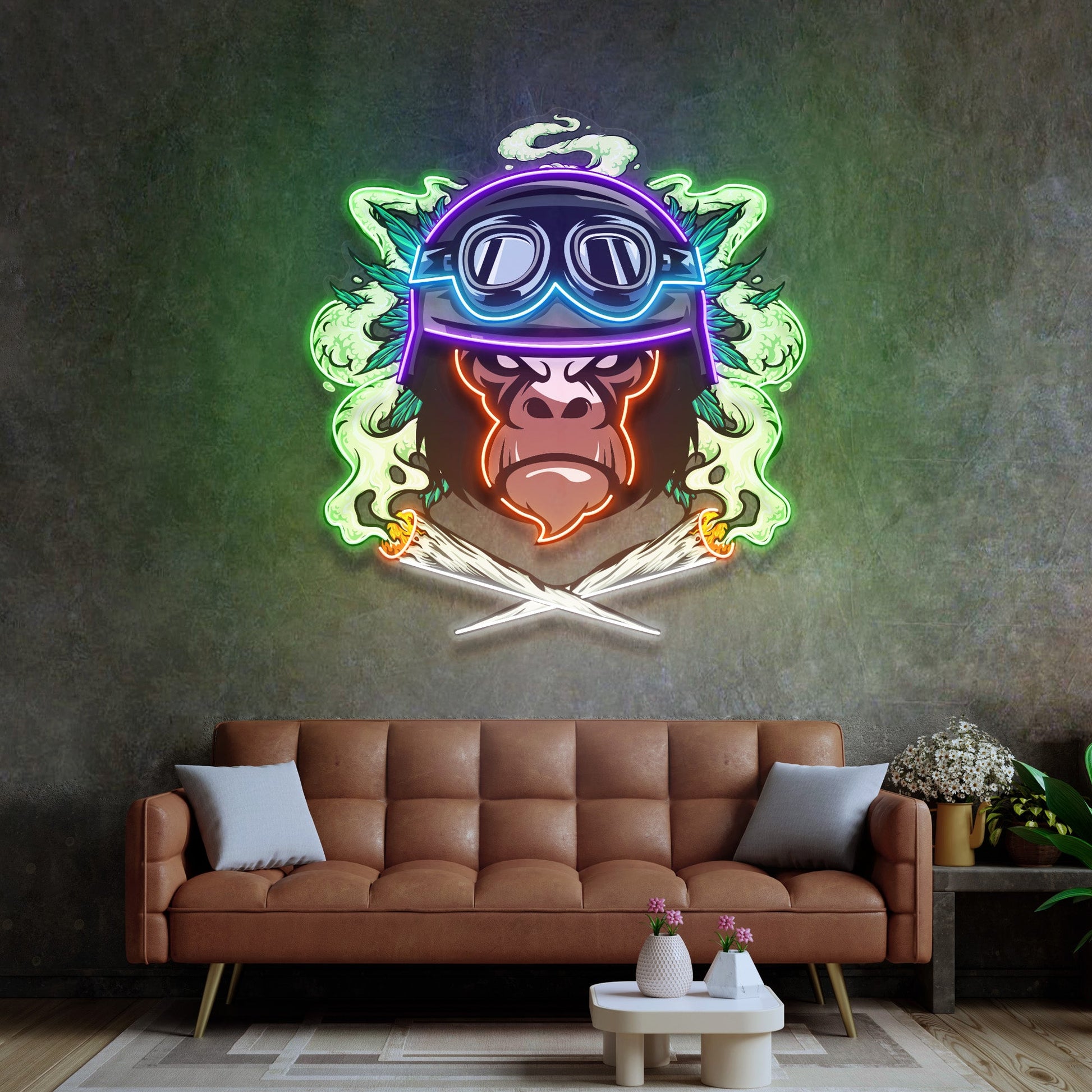 Monkey Soldier LED Neon Sign Light Pop Art - Neonzastudio