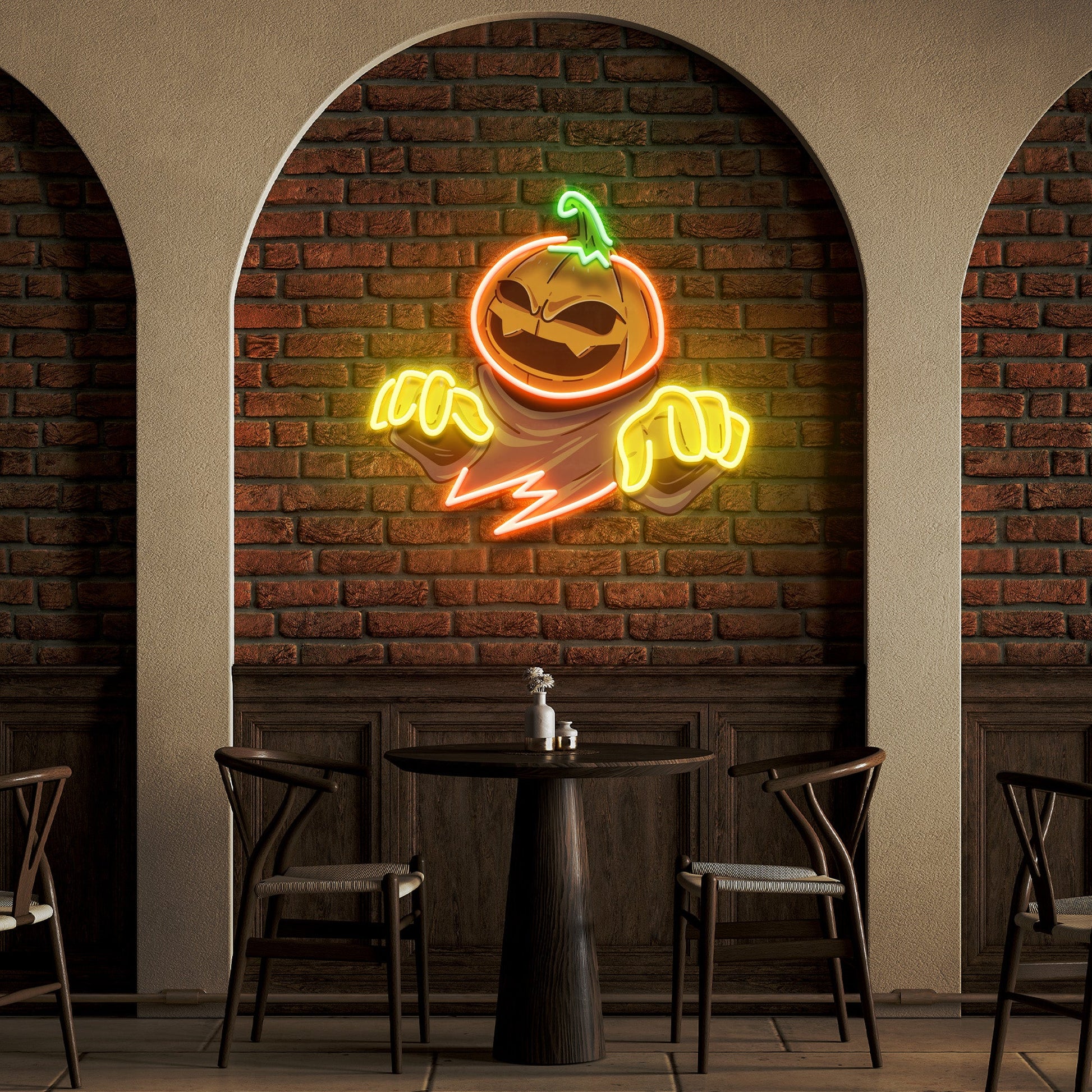 Mummy Pumpkin Halloween Artwork Led Neon Sign Light - Neonzastudio
