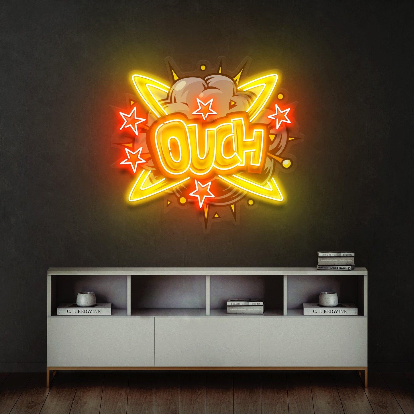 OUCH Led Neon Acrylic Artwork - Neonzastudio