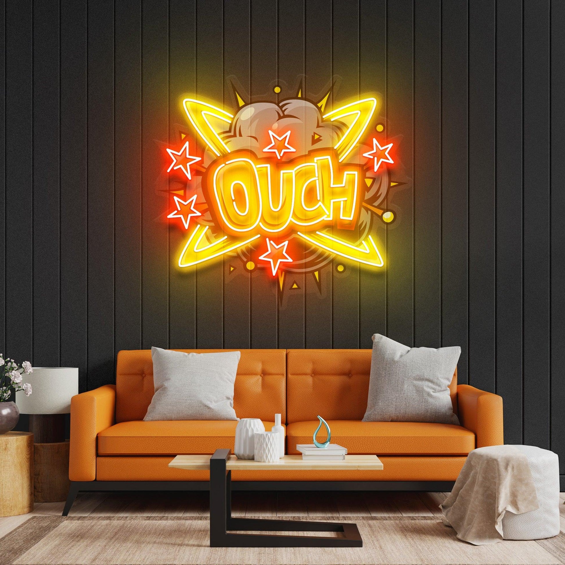 OUCH Led Neon Acrylic Artwork - Neonzastudio