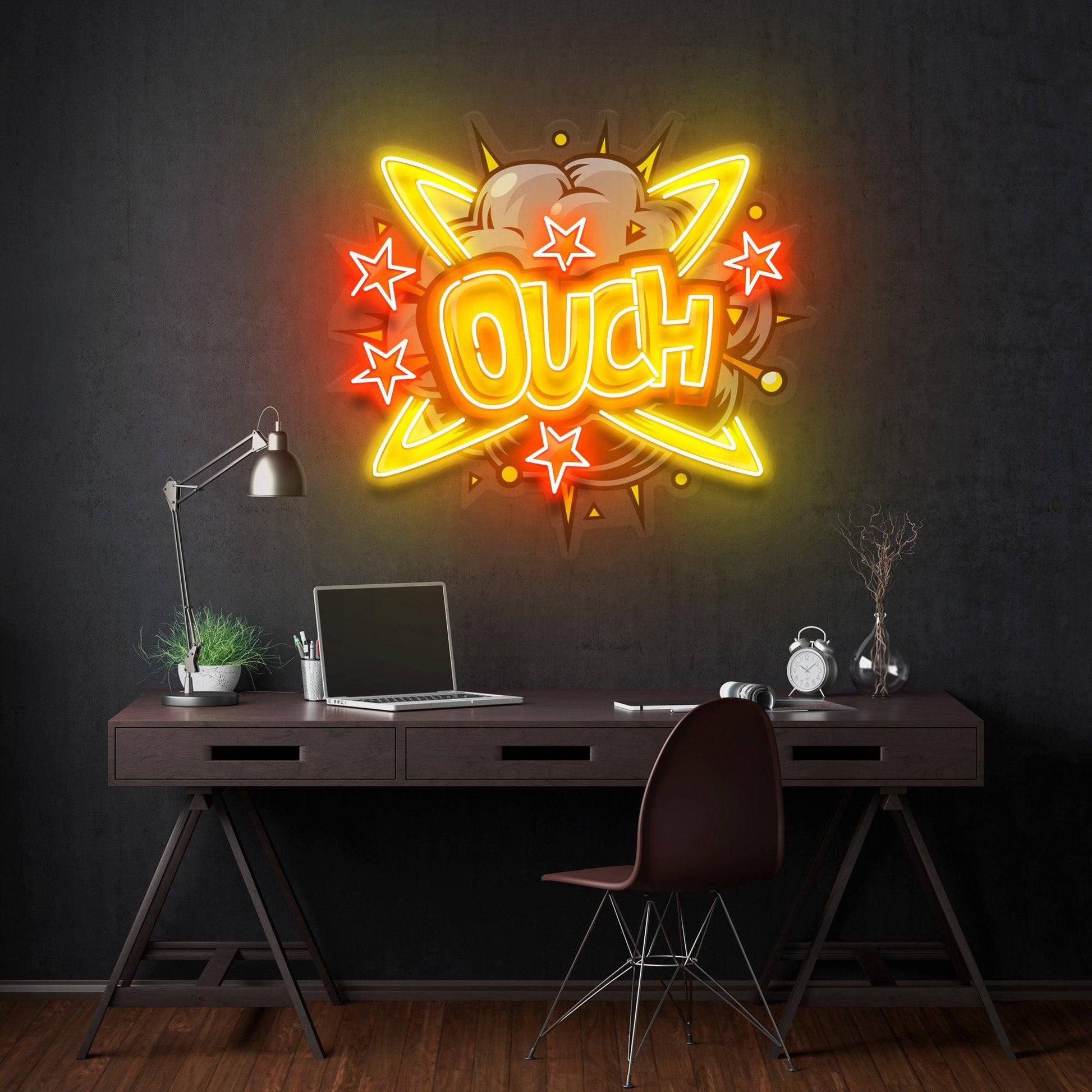 OUCH Led Neon Acrylic Artwork - Neonzastudio