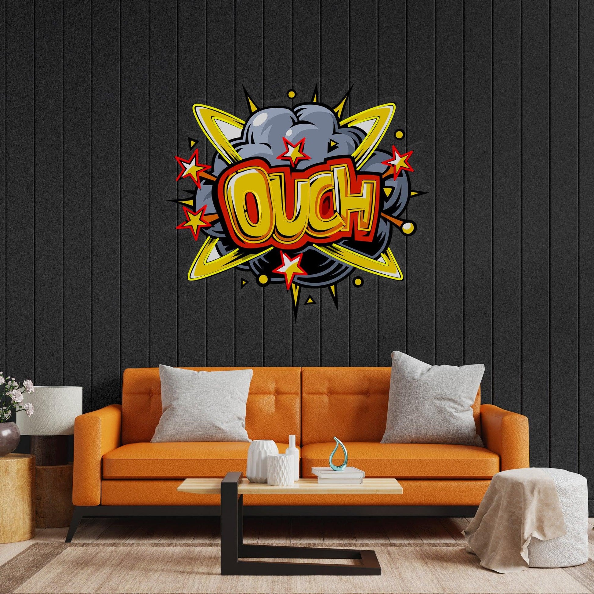 OUCH Led Neon Acrylic Artwork - Neonzastudio