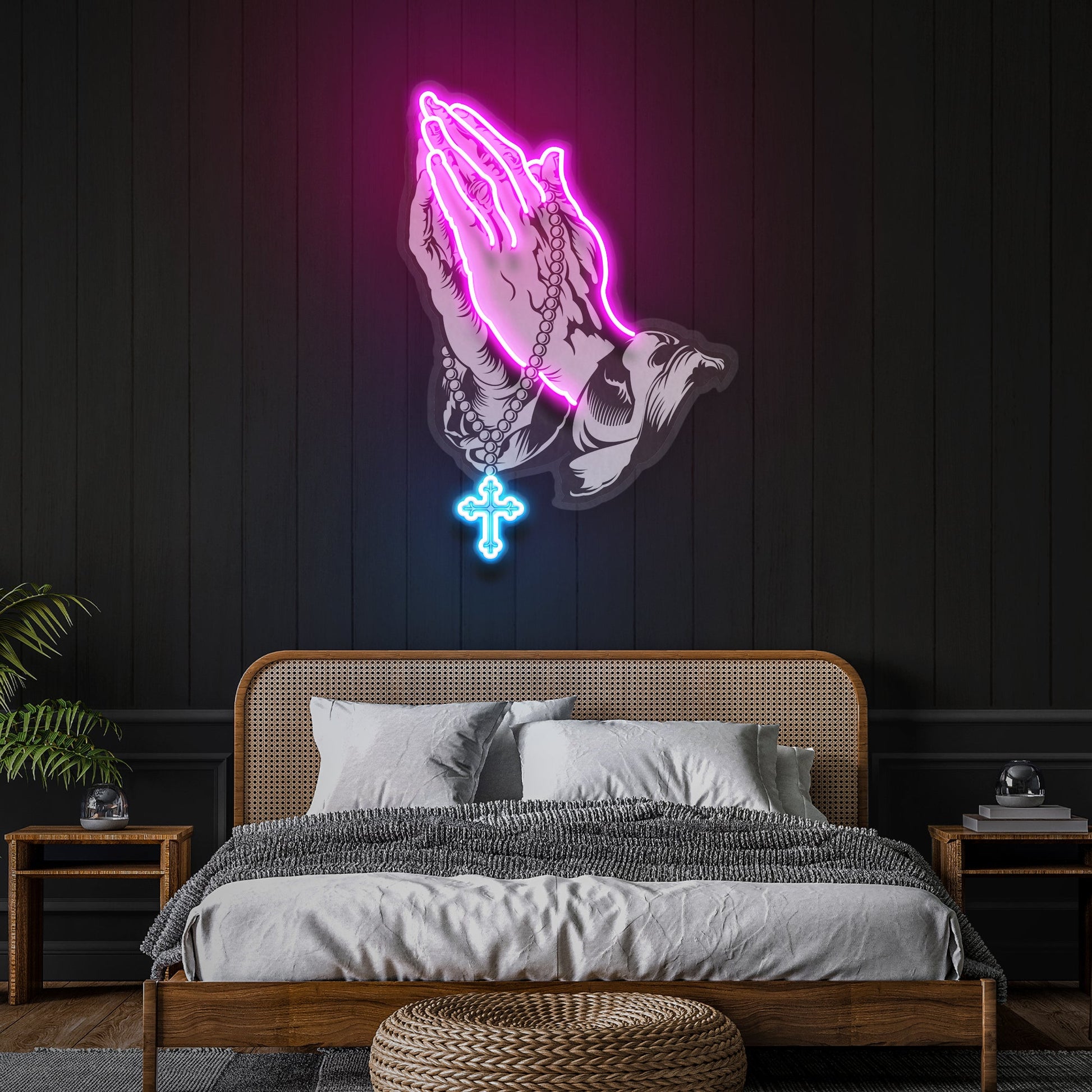 Praying Hands 1 Artwork Led Neon Sign Light - Neonzastudio