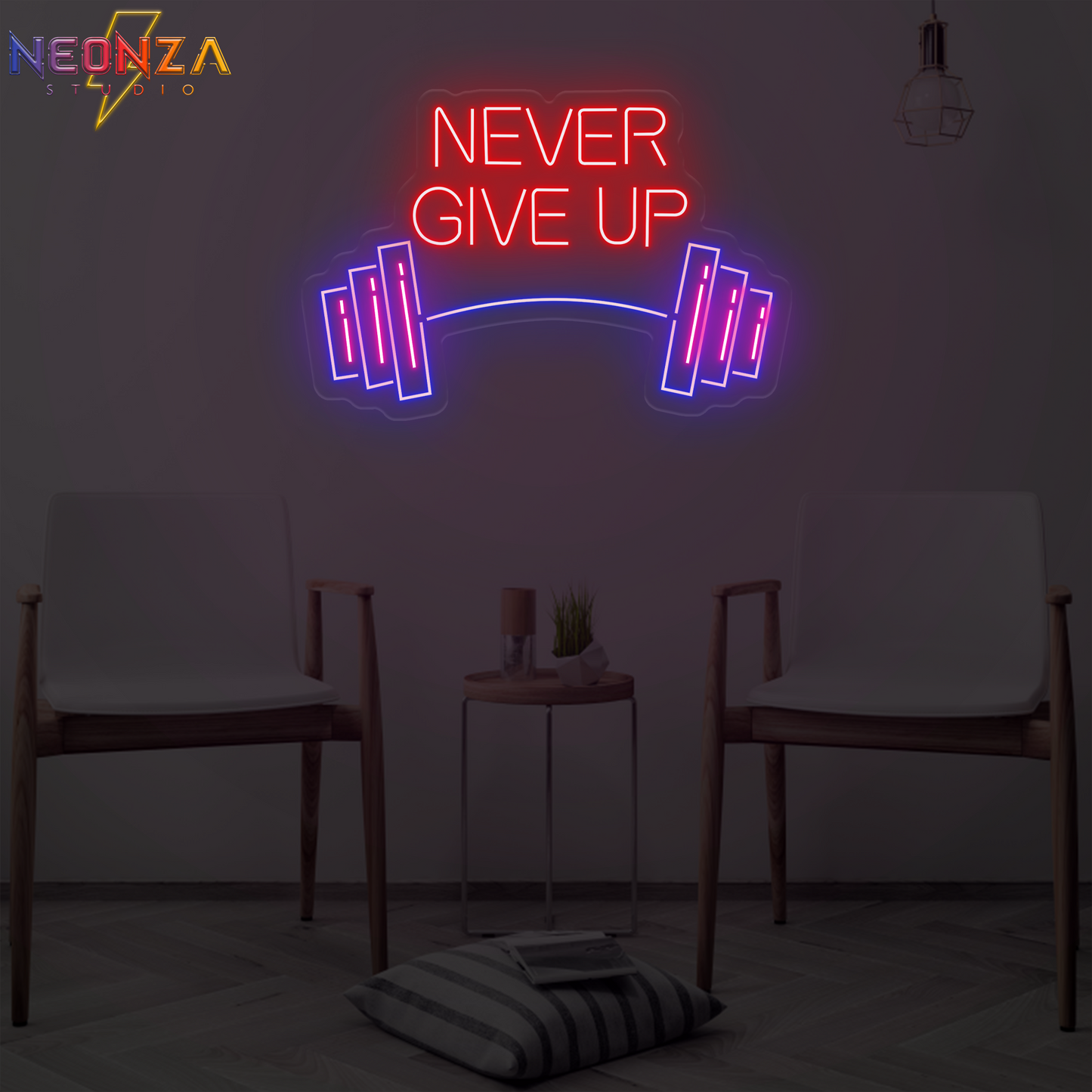 never-give-up-neon-sign