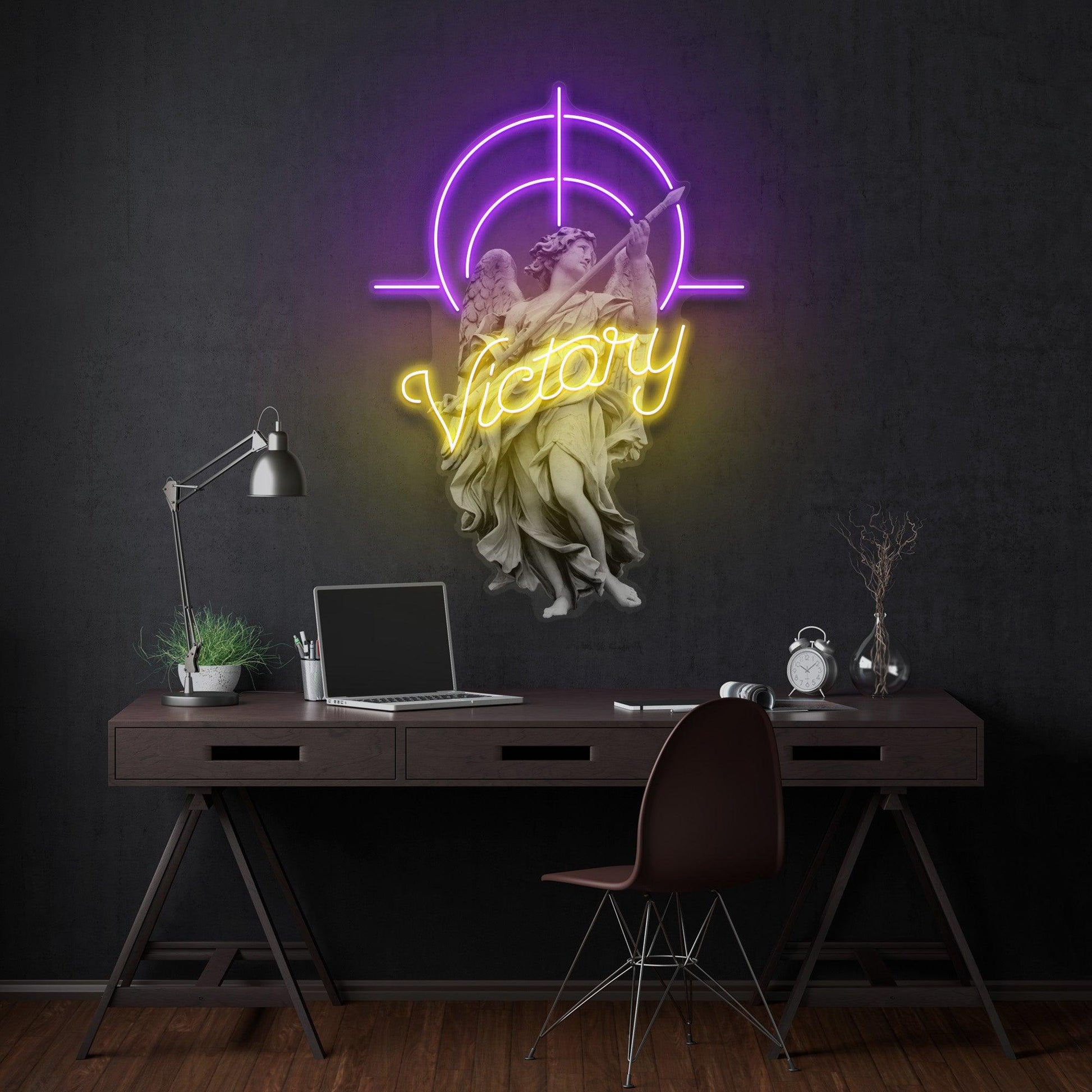 Victory Angel Led Neon Acrylic Artwork - Neonzastudio