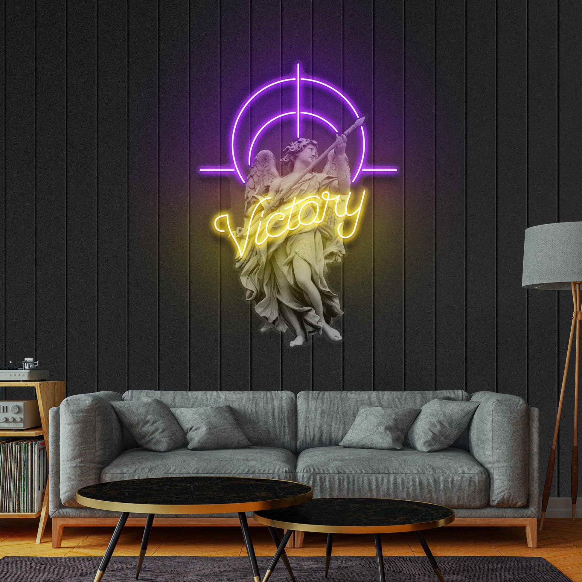 Victory Angel Led Neon Acrylic Artwork - Neonzastudio