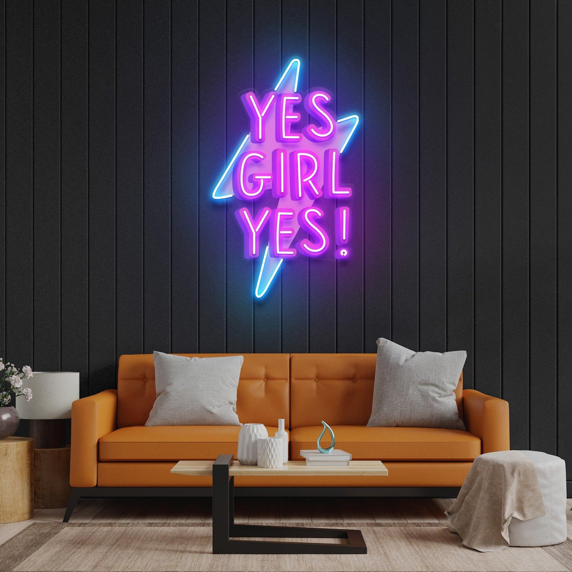 Yes Girl Yes Led Neon Acrylic Artwork - Neonzastudio