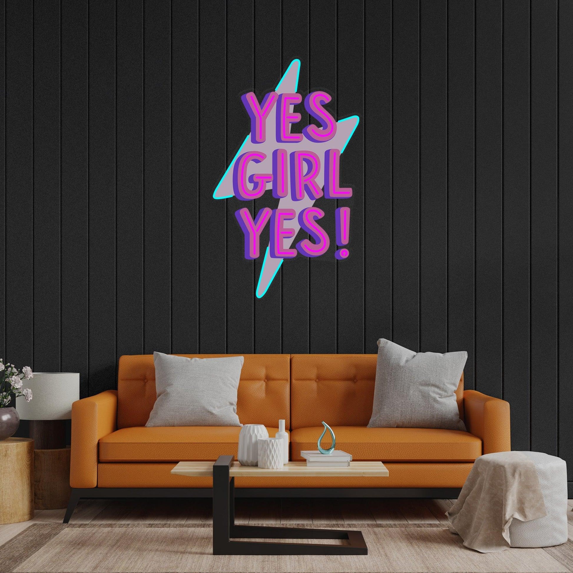 Yes Girl Yes Led Neon Acrylic Artwork - Neonzastudio