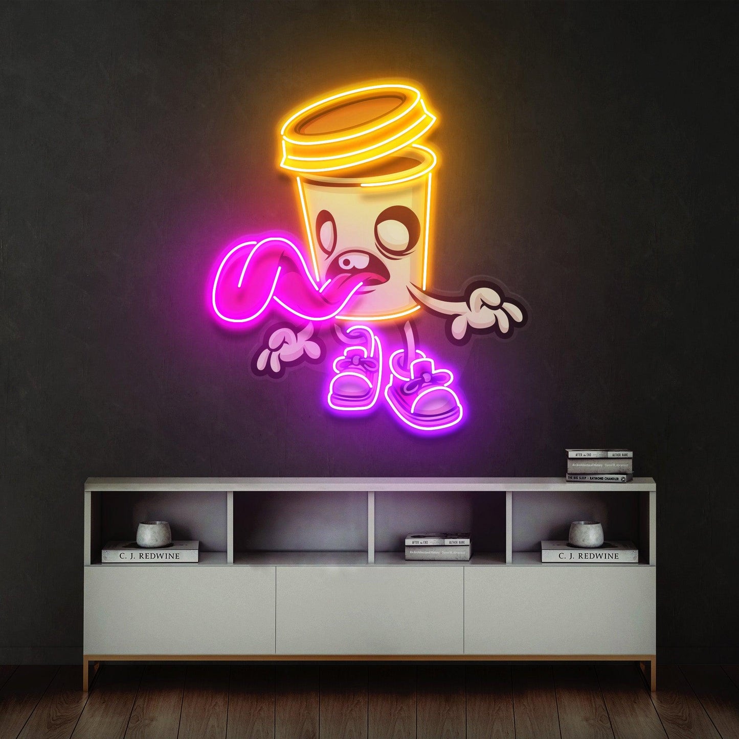 Zombie Cup Led Neon Acrylic Artwork - Neonzastudio