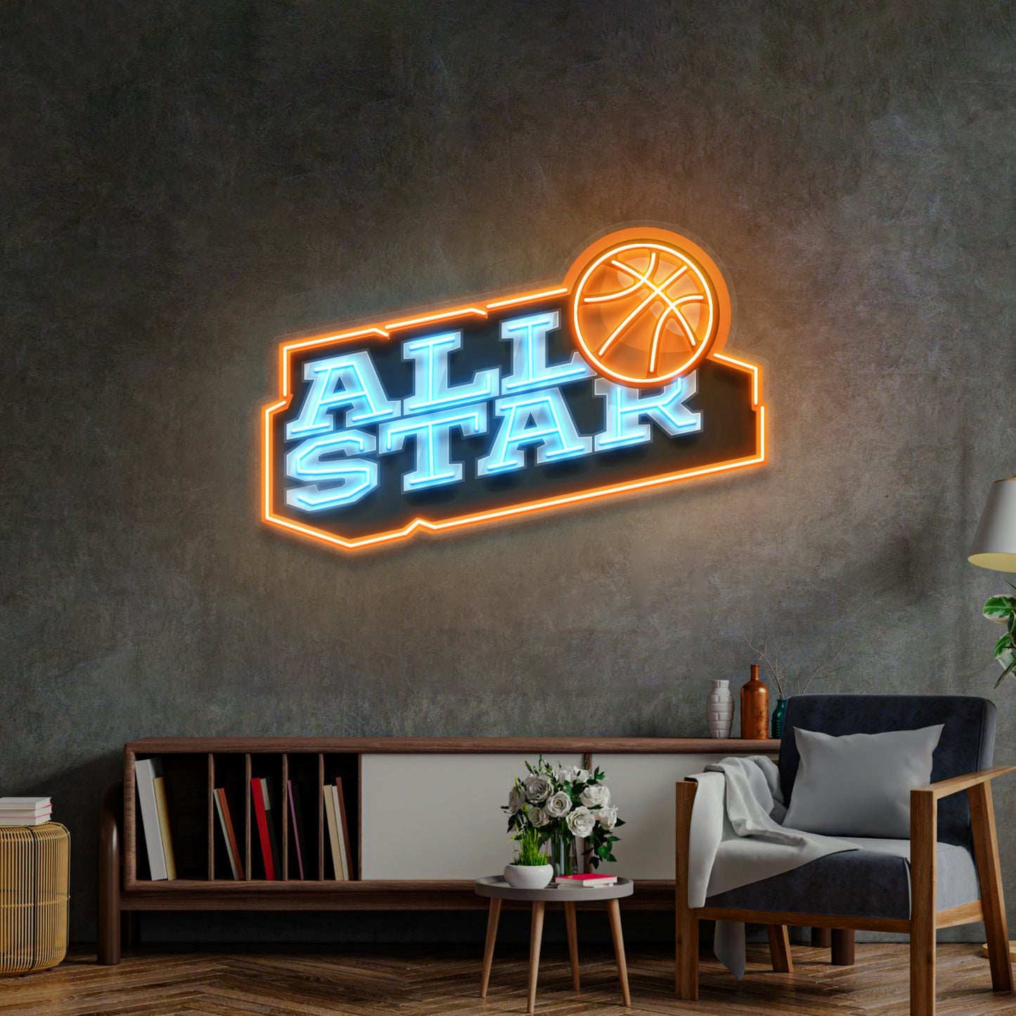 All Star League LED Neon Sign Light Pop Art