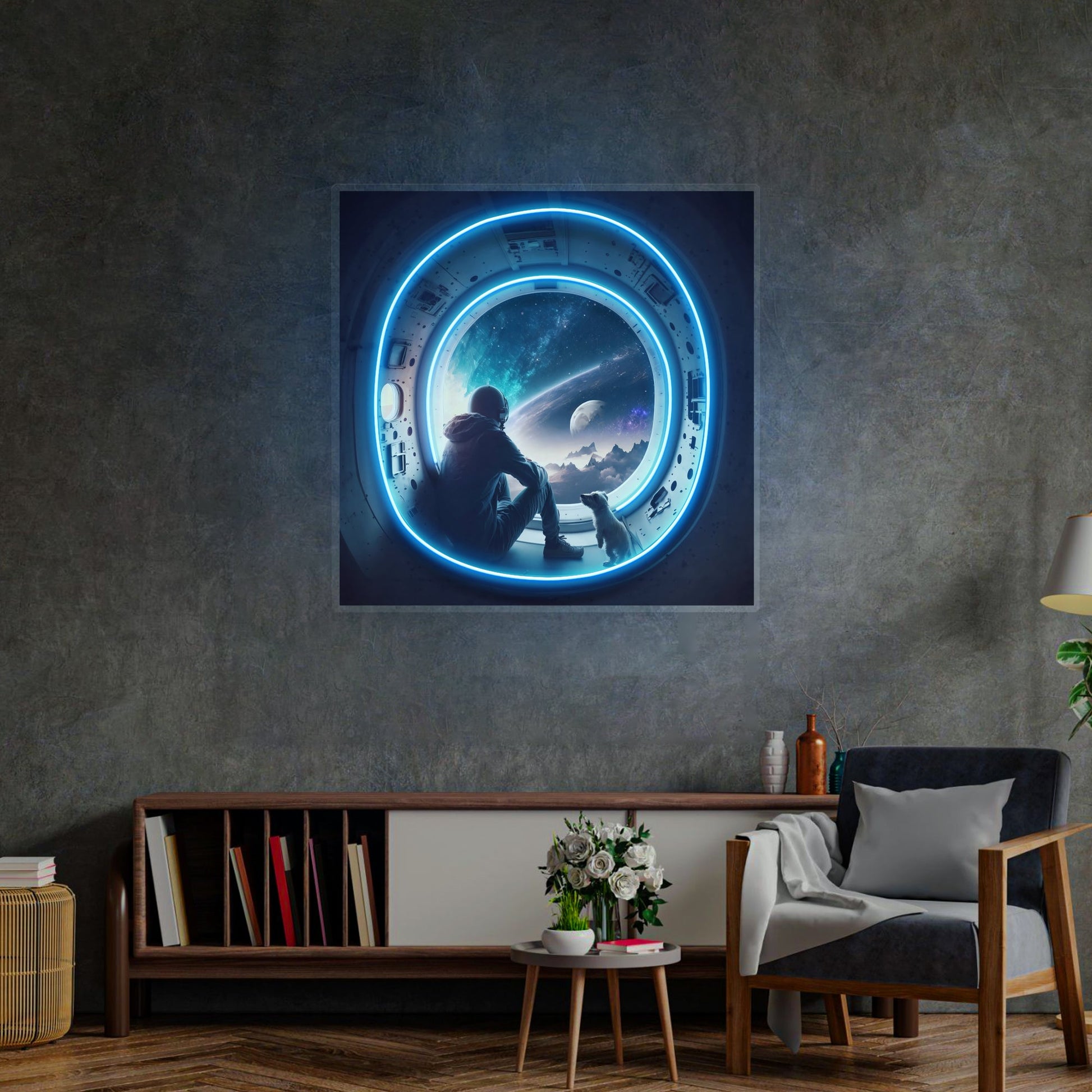 Astronaut In The Spacecraft LED Neon Sign Light Pop Art - Neonzastudio