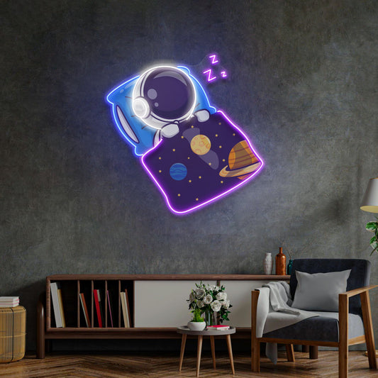 Astronaut Sleep LED Neon Sign Light Pop Art - Neonzastudio