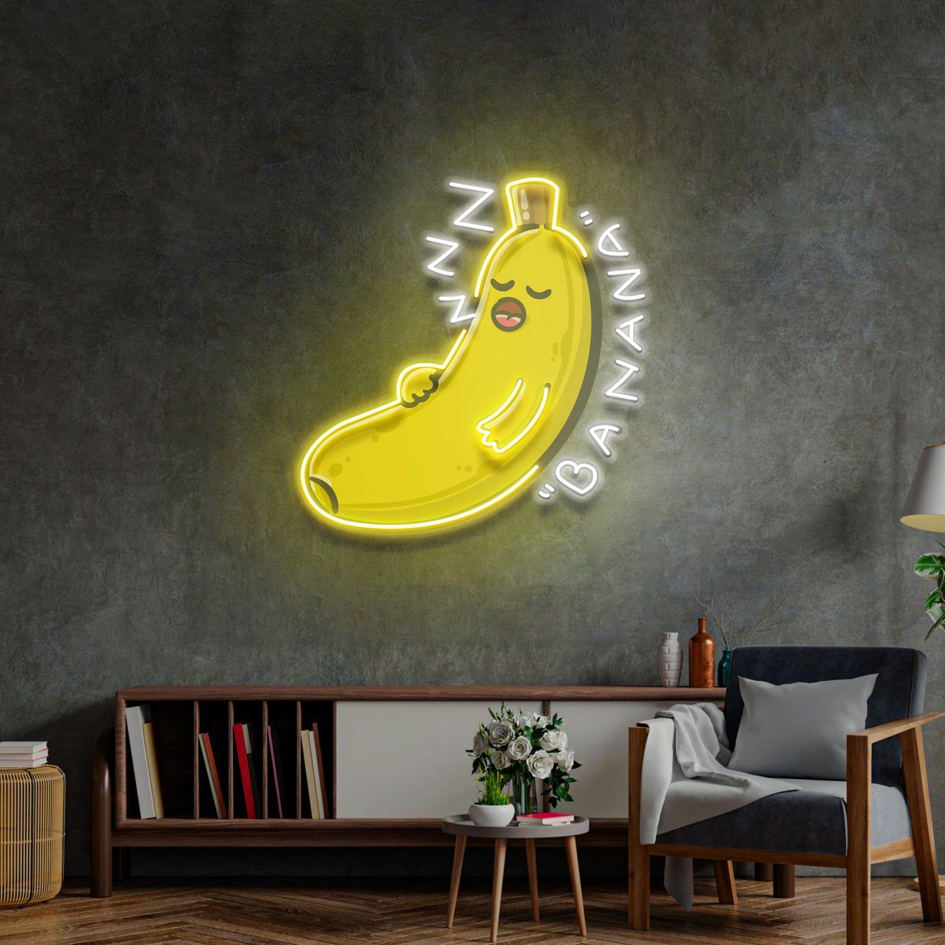 Banana Sleep LED Neon Sign Light Pop Art - Neonzastudio