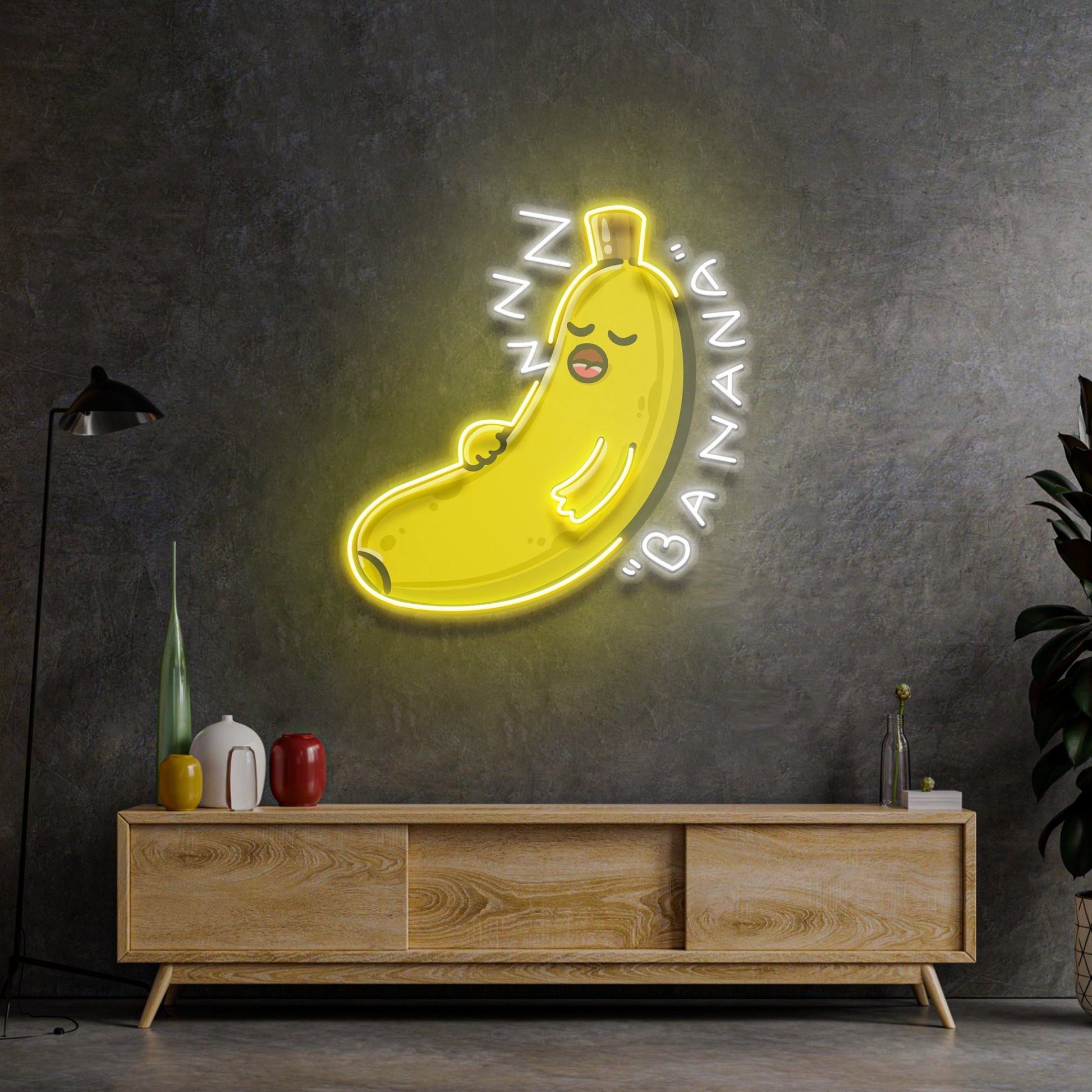 Banana Sleep LED Neon Sign Light Pop Art - Neonzastudio