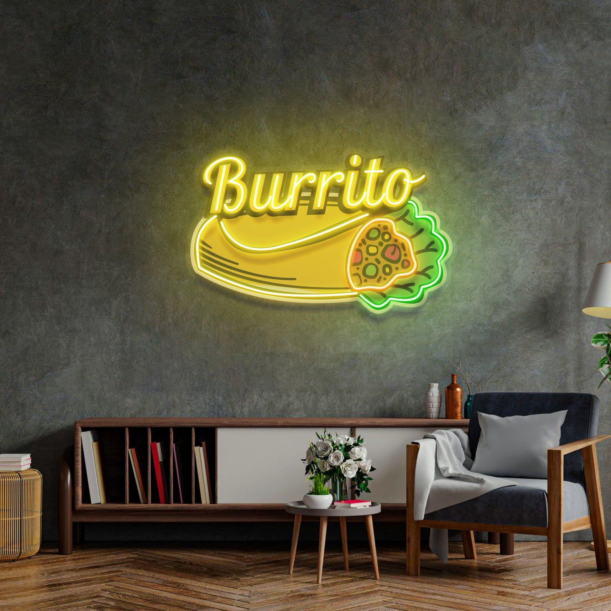 Burrito Led Neon Acrylic Artwork - Neonzastudio