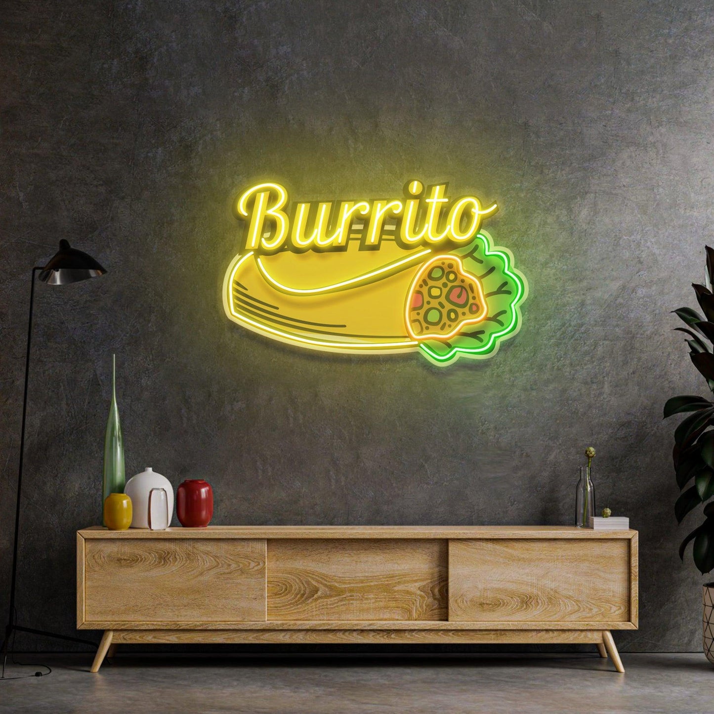 Burrito Led Neon Acrylic Artwork - Neonzastudio