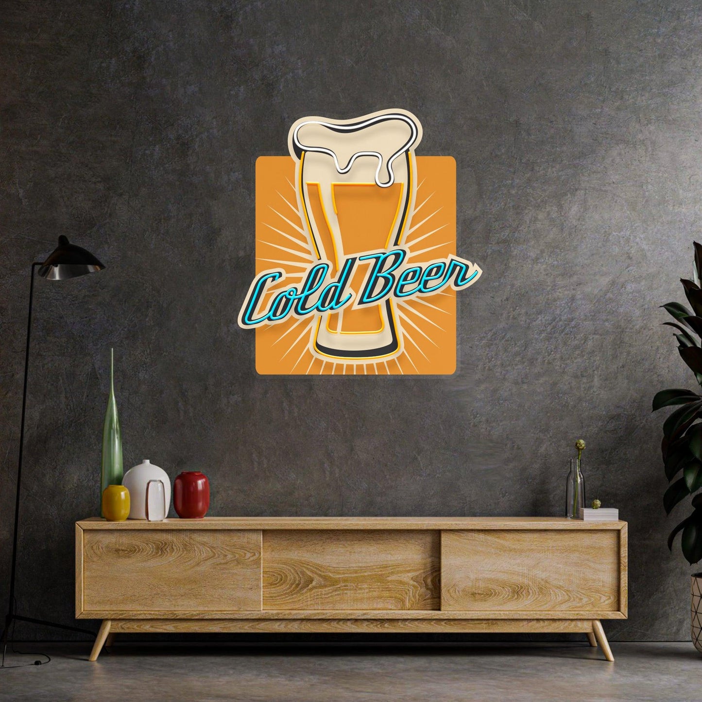 Cold Beer Led Neon Acrylic Artwork