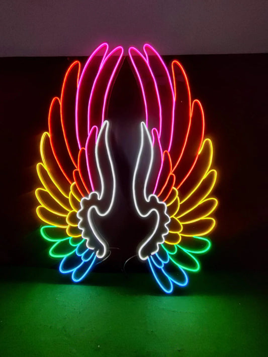 Buy Angel Wings Neon Light, Led Light Up Sign, Home Bar Pub Party  Decoration, Wall Decor, Store Shop Signage Online India – acrylicsheetsindia