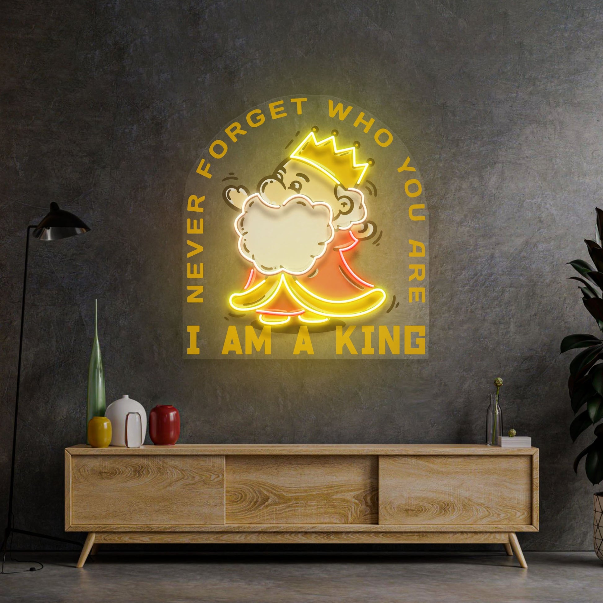 Cute King LED Neon Sign Light Pop Art - Neonzastudio